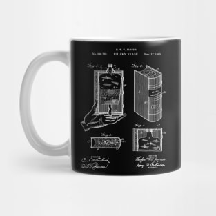 Whiskey Flask Patent Print 1885 Mug